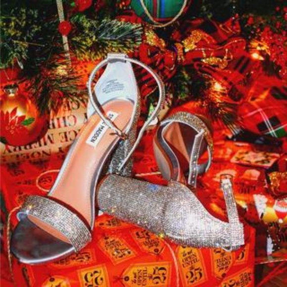 Steve Madden Shoes - STEVE MADDEN Carrson Heeled Sandals in Crystal Size 7.5 New